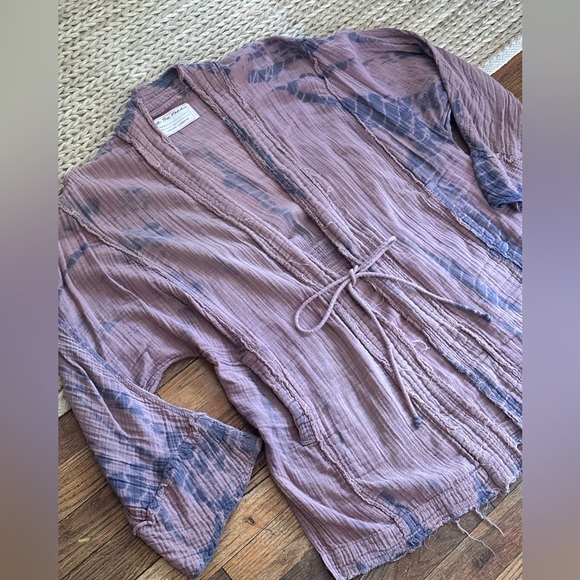 free people we the free tie dye kimono / shirt - Picture 3 of 6